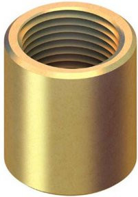 HKL Verbindermuffe 341D aus Messing in Gold - Bild 1