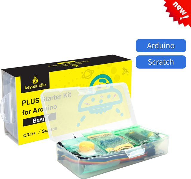 Keyestudio Starter Kit für Arduino mit PLUS Uno Board für DIY Scratch Graphical Programming und 20 Projekte, Multicolor - Bild 1