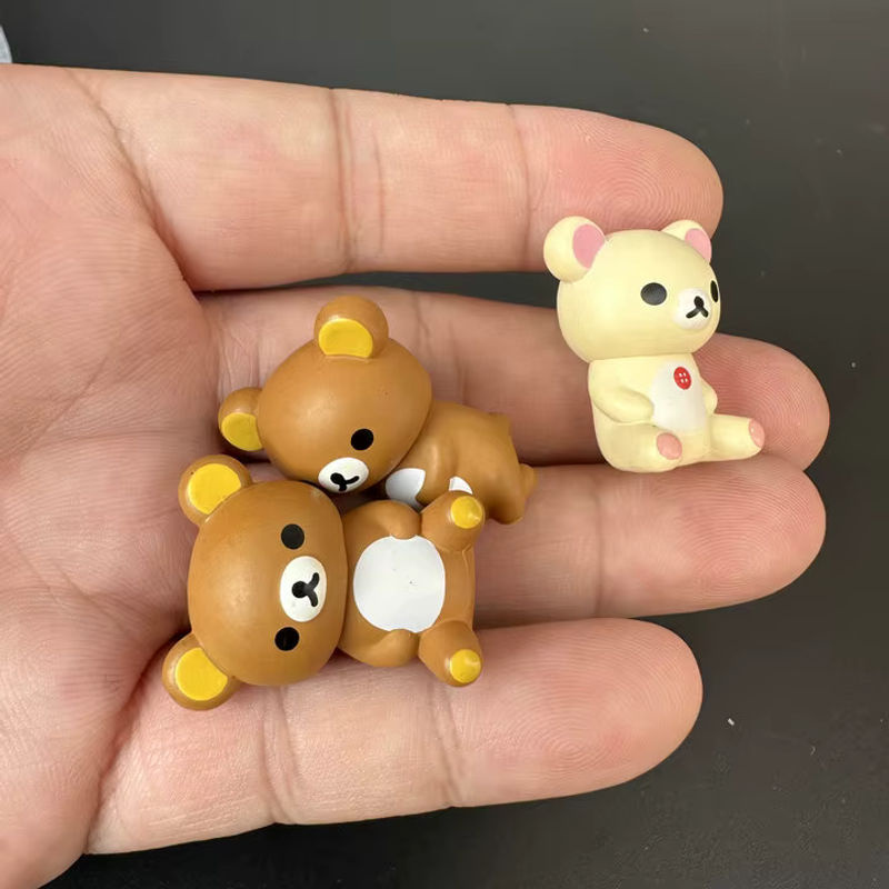 Rilakkuma Actionfigur Japanisches Anime Bär Modell aus Kunststoff als buntes Desktop-Ornament und Sammlerstück für Kinder - Bild 4