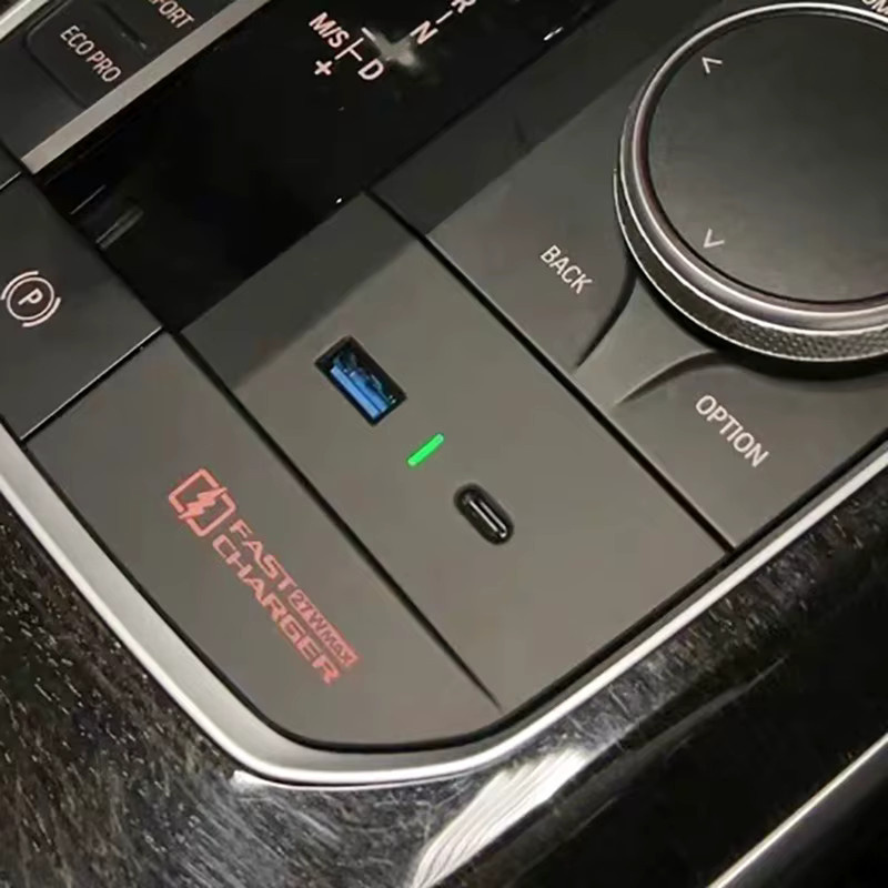 Carinway USB Typ-C Schnellladegerät für BMW G42 G20 G21 G22 G23 G26 G28 I3 I4 in Schwarz - Bild 2