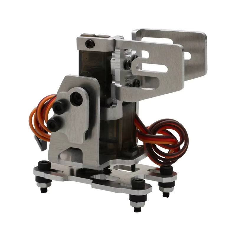 YUENHOANG Dual-Achsen Pan Tilt Gimbal Halterung mit 2 Metall Servos und Kamera-Halterung in Silber für FPV Kopf Tracker Systeme (DC4,8-5V) - Bild 1