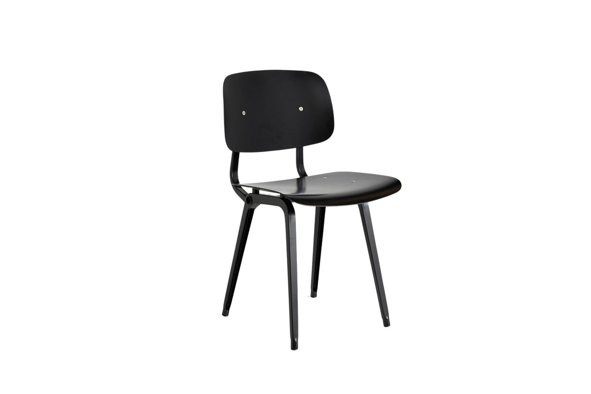 HAY Revolt Stuhl in Schwarz aus Stahlblech und ABS-Material mit mattem Finish - Bild 2