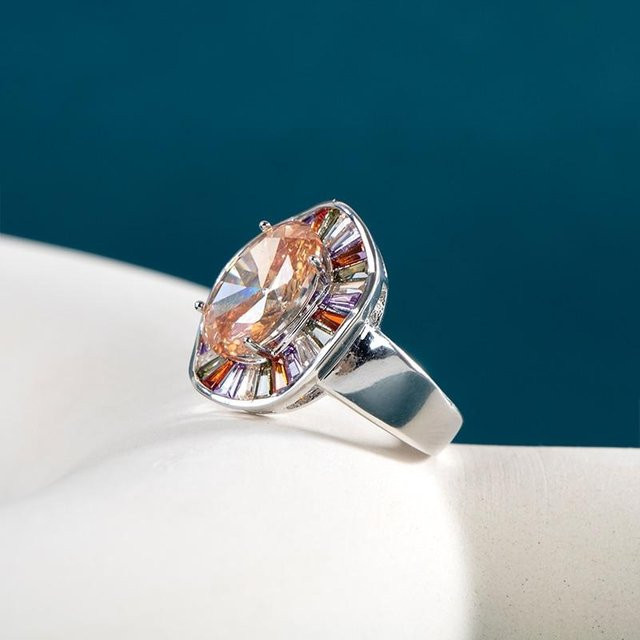 POMOiii Engagement-Ring, Silber, Zirkonia, Kristall, Damen - Bild 1