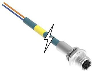 Molex 1300540012 Sensor-Aktor-Steckverbinder Buchse mit 4 Polen in Multicolor, Länge: 0,20 m - Bild 1