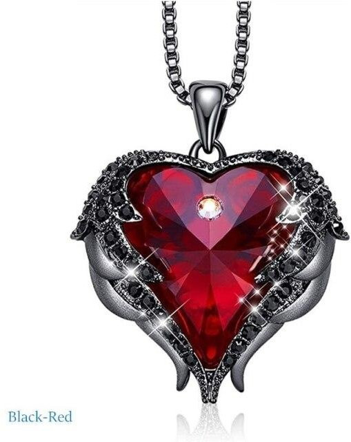 AudreyKey Halskette Flügel Herz Kristalline, Roségold, Damen - Bild 1