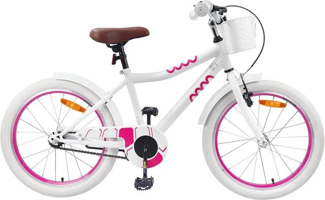 vidaXL Kinderfahrrad 18 Zoll Weiß für 5-7 Jahre Alt - Bild 1