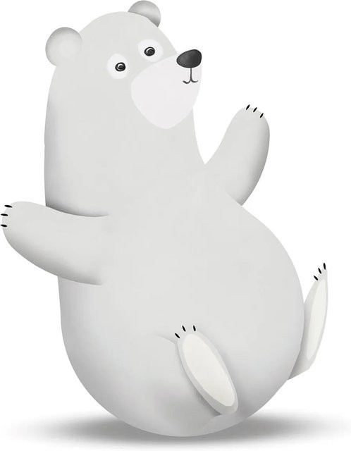 Komar Wandbild Cute Animal Polar Bear in Weiß, B: 30 cm, H: 40 cm - Bild 1