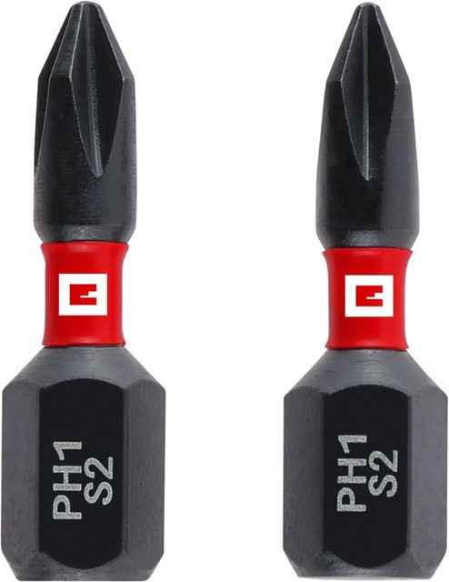 Einhell Impact Bit-Set 2-teilig PH1, 25 mm, rot/schwarz - Bild 1