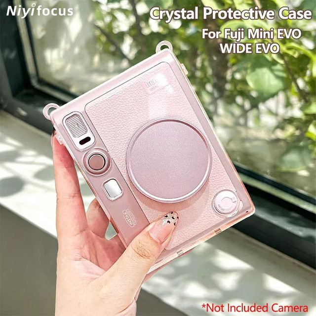 Fujifilm Instax WIDE EVO Schutzhülle MINI EVO in Transparent Rosa aus Silikon - Bild 1