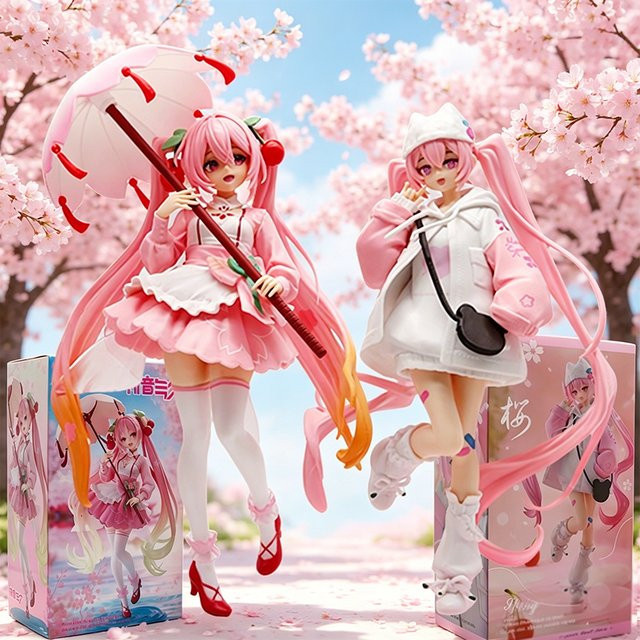 Bandai Hatsune Miku Sakura Ver. Anime-Figur, 19-23cm, Einzelfigur - Bild 1
