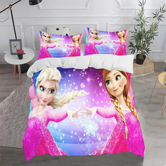 Paslu Bettwäsche-Set Eiskönigin Elsa und Anna mit Motivdruck, 3-teilig, Mehrfarbig, B/H: 240 x 220 cm - Bild 1