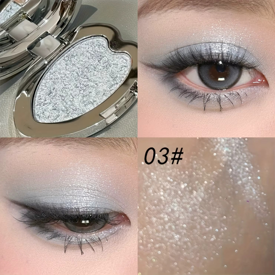 Herorange Highlighter-Lidschatten, Creme, Schimmernd, 03# - Bild 2
