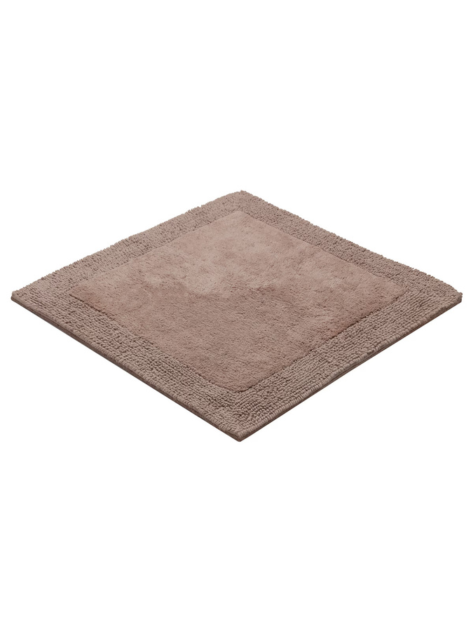 Badteppich aus 100% Baumwolle in Beige, quadratisch und für Fußbodenheizung geeignet - Bild 2