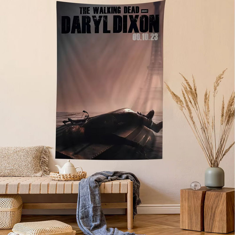 The Walking Dead Daryl Dixon Wandteppich Porträt Textil Wanddeko mehrfarbig - Bild 5
