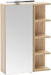 Schildmeyer LED-Spiegelschrank Piazza in Eiche Nachbildung, Braun, B/H/T: 49,7 x 74,8 x 16 cm - Bild 1