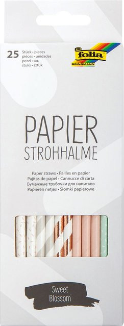 Folia Papierstrohhalme in Multicolour, 25 Stück - Bild 1