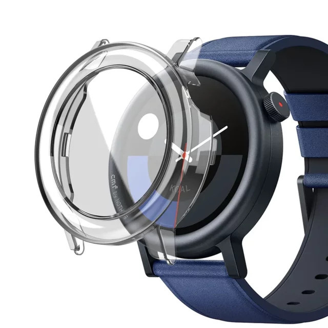 CMF Schutzgehäuse mit gehärteter Glasfolie für CMF Watch Pro 2, Schwarz - Bild 1