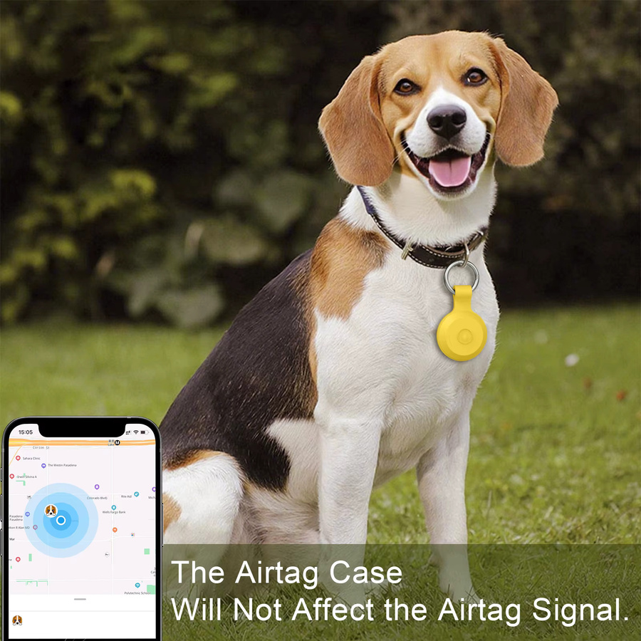 2er-Set Silikon Schutzhüllen für Apple AirTag als Anti-Scratch Abdeckung mit Schlüsselbund-Halterung - Bild 2