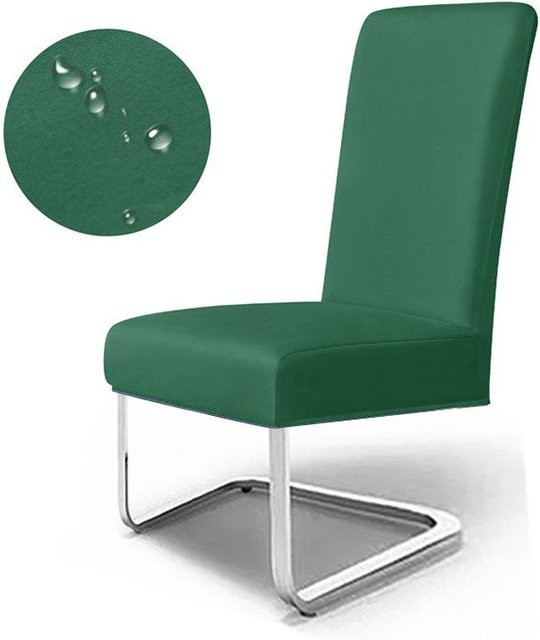 Wasserabweisender Stuhlbezug von Yiran Furniture für Esszimmerstühle in Dunkelgrün, Polyester, B/H/T: 21 x 19 x 1 cm - Bild 1