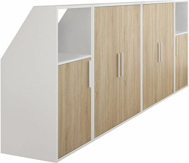 Adezio Schrank für Schrägen in Weiß mit Türen und Regalfächern Breite: 278,8 cm, Höhe: 250,0 cm - Bild 1