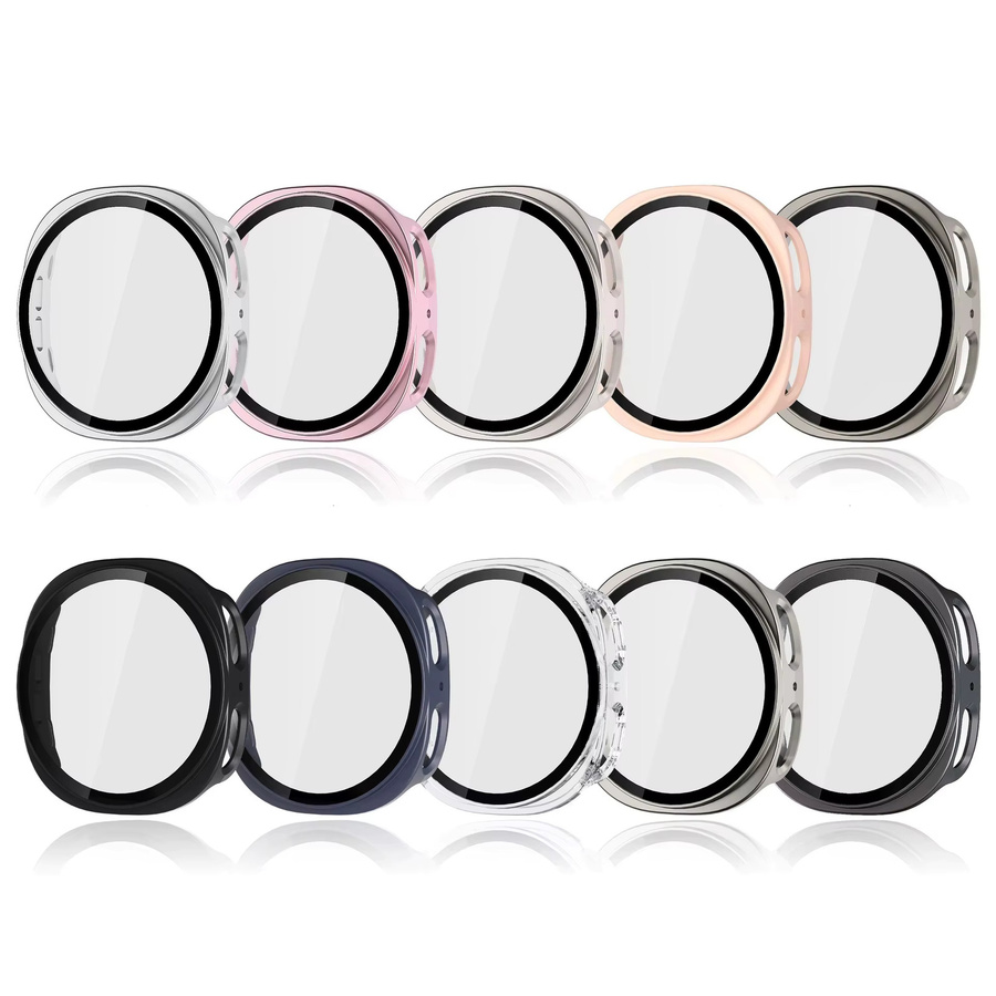 Samsung Uhrenzubehör, Schutzhülle mit gehärtetem Glas und PC-Abdeckung, Galaxy Watch 9 44 mm 40 mm, Schwarz - Bild 2