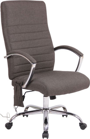 TPFLiving Bürostuhl Vallon Executive Chair aus Stoff mit Massagefunktion in Dunkelgrau, B/T/H: 72 x 72 x 136 cm