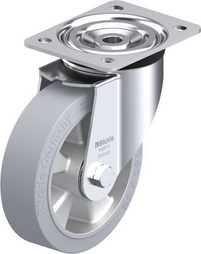 Blickle L-ALEV 160K-SG Lenkrolle aus Stahl und Aluminium, verzinkt, Rad-Durchmesser: 16 cm, Tragfähigkeit: 400 kg - Bild 1
