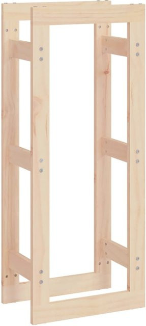 Kaminholzregal Yiwydaa aus massivem Kiefernholz in Beige, B/T/H: 41 x 25 x 100 cm - Bild 1