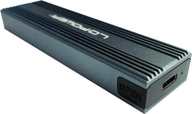 LC Power LC-M2-C-MULTI-3 M.2 Speichergehäuse für PCIe NVMe und SATA mit USB 3.2 Gen 2x1 in Anthrazit - Bild 1