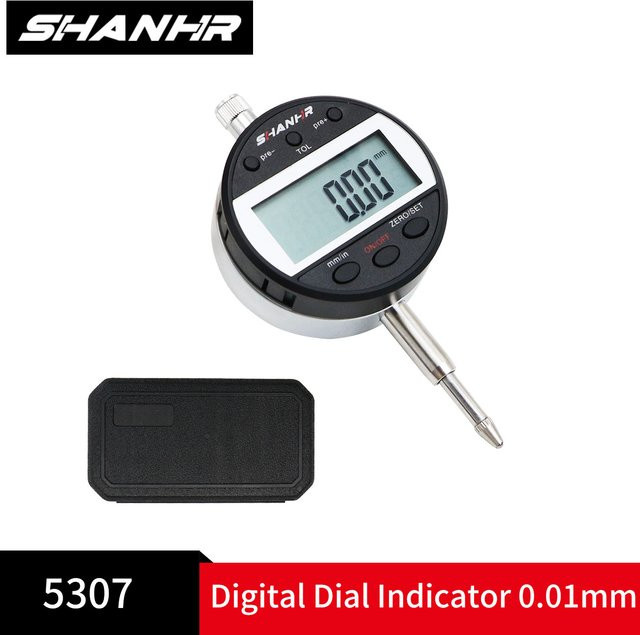 SHANHR Elektronische Digitale Messuhr mit Sonde, Messbereich 12,7/25,4 mm, Genauigkeit 0,01 mm, Zoll und Metrisch - Bild 1