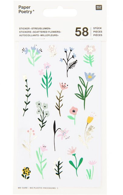 Rico Design Paper Poetry Sticker Bunny Hop Streublumen 58 Stück - Bild 1