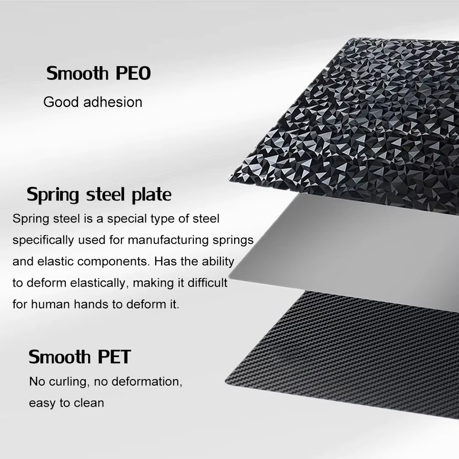 Elegoo Centauri Carbon Build Plate Doppelseitiges Federstahl Druckbett mit PEO PET PES PEI Oberflächen für FDM 3D-Drucker in Gold - Bild 3