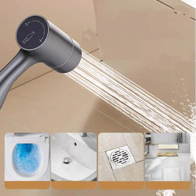 Universeller Druckbetriebener Toiletten-Sprühkopf als Bidet Handbrause für das Badezimmer in Lila - Bild 1