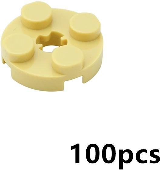 Yiran toy 2x2 Runde Platte mit Kreuzloch Bausteine 100-teiliges Set - Bild 1