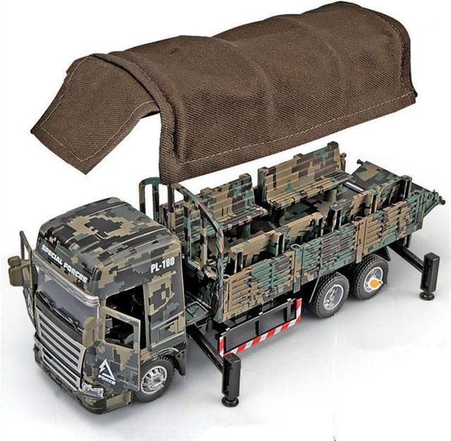 Linyi toy car Taktisches LKW-Panzerfahrzeug, Metall, mit Licht und Ton, 1:32, ab 18 Jahren - Bild 1