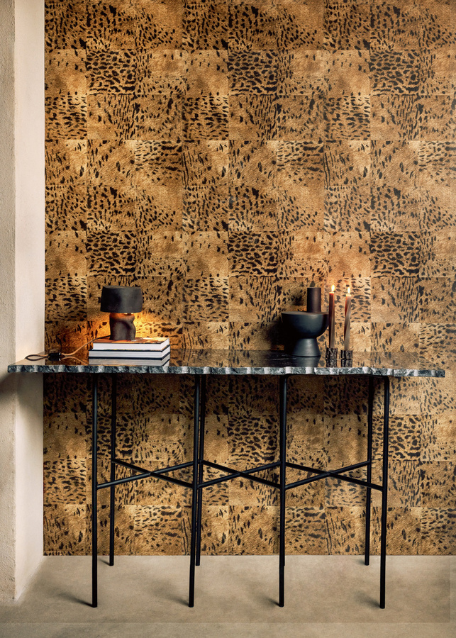 Élitis Tapete Panthere VP 653 07 in Braun mit Animal Print Design aus Vlies und Vinyl - Bild 1