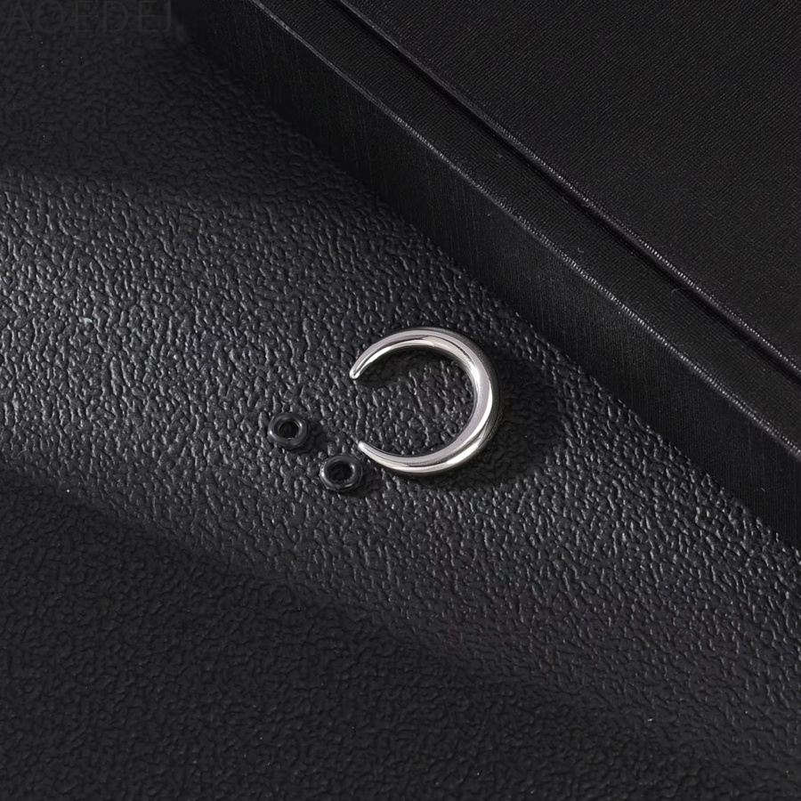 AOEDEJ Septum Ring, Edelstahl, Silber, Unisex - Bild 2