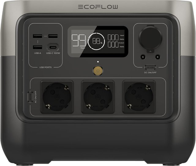 EcoFlow RIVER 2 Pro Tragbare Powerstation mit LiFePO4 Akku in Silber oder Schwarz - Bild 1