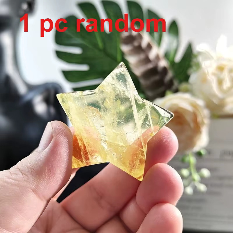 Citrin-Quarz-Kristallstern von CrystalHola in Gelb, polierter Stein für DIY-Schmuck - Bild 2