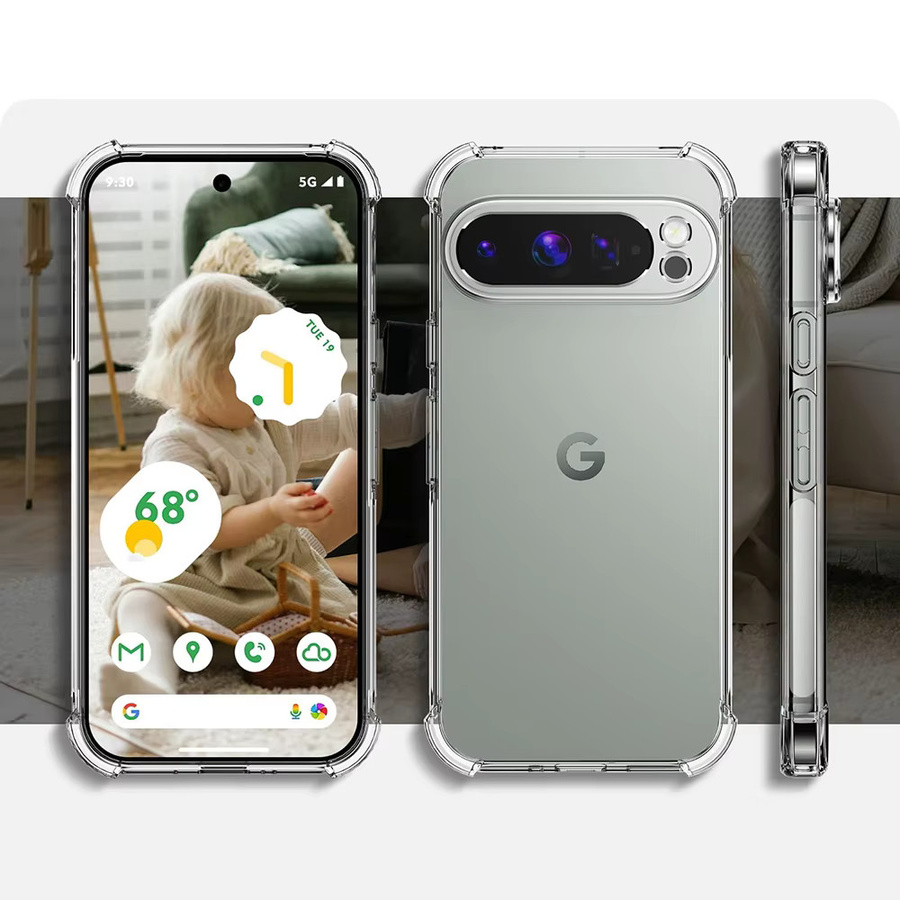 Stoßfeste Silikonhülle in Militärqualität für Google Pixel 10 Pro XL 10A 9 9A 8 8A 7 7A 6 6A in Transparent - Bild 5