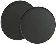 DECORIS Dekoteller 2er Set aus Metall, rund, schwarz, Durchmesser: 35 cm - Bild 1