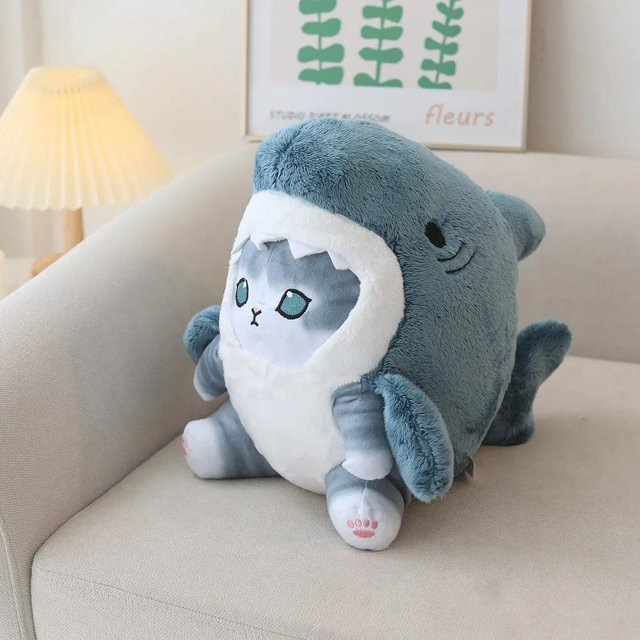 Yiran toy Kawaii Hai-Katze Plüschtier, bunt, 20cm - Bild 1