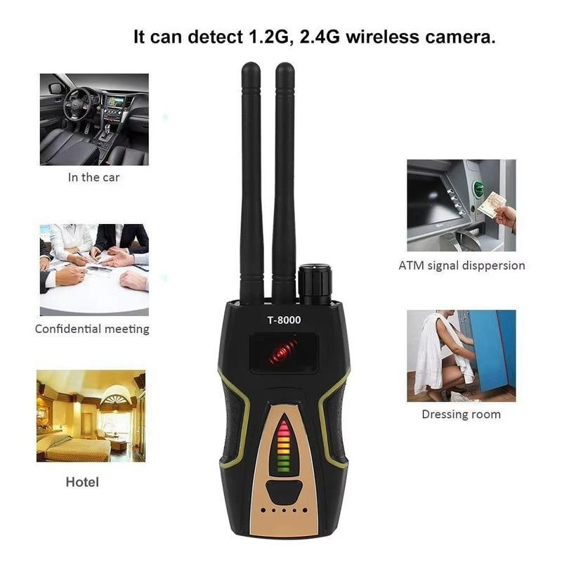 LS VISION T8000 Drahtloser HF-Signaldetektor für GPS und GSM zur Spionageabwehr und Abhörschutz in Silber - Bild 6