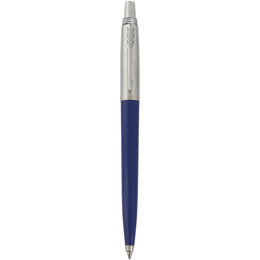 Parker Jotter Kugelschreiber aus recyceltem Kunststoff und Edelstahl in Navy Blau mit blauer Tinte - Bild 2
