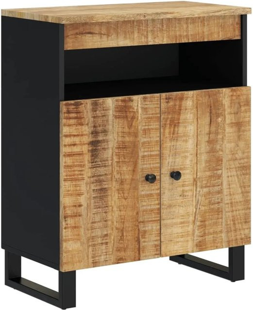 vidaXL Sideboard aus Massivholz Mango in Braun mit 2 Türen, B/T/H: 60 x 33 x 75 cm - Bild 1