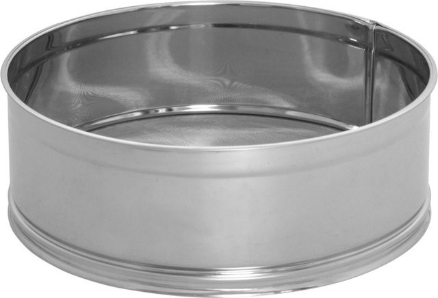 Schneider Mehlsieb aus Edelstahl in Silber mit feiner Maschenweite, Höhe: 6,5 cm, Durchmesser: 21 cm - Bild 1