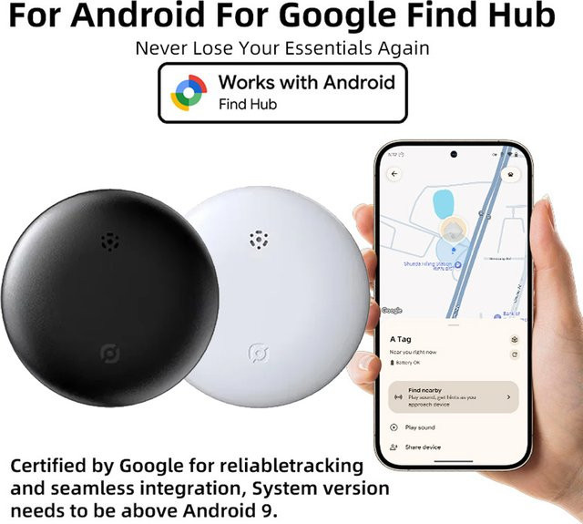 Leapii Bluetooth-Tracker für Android, wasserdicht, Farbe: Schwarz - Bild 1