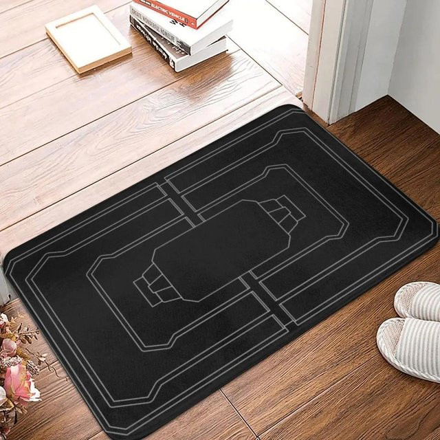 YISONG Fußmatte Willkommen, rutschfest und super saugfähig, Polyester, Schwarz, B/T: 60 x 40 cm - Bild 1