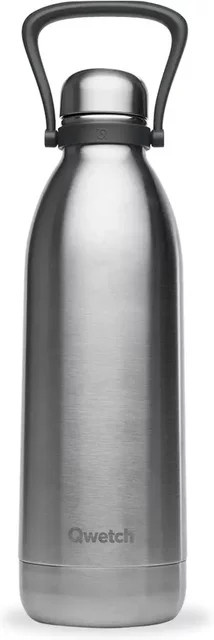 Isotherme Flasche Qwetch Titan in Silber und Grau mit 0,5 l Füllmenge - Bild 1