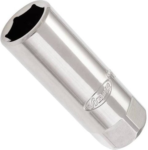Vigor Zündkerzeneinsatz V2578N mit 16 mm Außensechskant-Profil und 1/2 Zoll Innenvierkant in Silber, Gesamtlänge: 6,6 cm - Bild 1